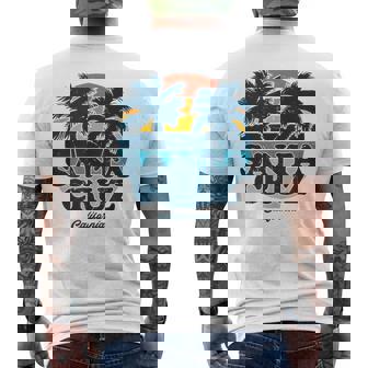 Santa Cruz California 70S Beachurfing Retro T-Shirt mit Rückendruck - Seseable