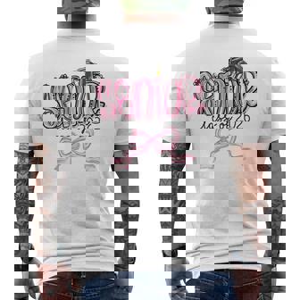 Senior Class Of 2026 Coquette Pink Bow Graduation 2026 Men's T-shirt Back Print - Thegiftio UK