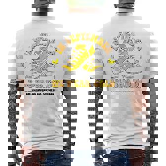 In September We Wear Gold Sneaker Childhood Cancer Awareness Men's T-shirt Back Print | Seseable CA