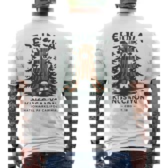 Sequoia Kings Canyon National Parks Vintage Tree Hiking 1890 Men's T-shirt Back Print | Mazezy