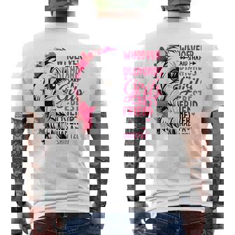 Shih Tzu Es La Mejor Amiga De Una Niña Divertida Perra Mamáhitzu Camiseta Hombre Estampado Espalda - Regaloses