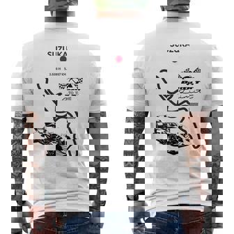 Sim Racing Esport 鈴鹿ゲーミングレーサー メンズTシャツ バックプリント - Kawaiitshirt