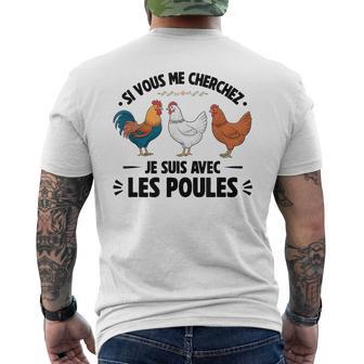 Sious Me Cherchez Jeuis Avec Les Poules Drôle Fermier T-shirt imprimé au dos - Cadeauxyz
