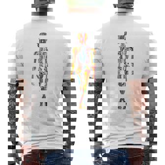 Skelleton カラフル ヒューマンアート 抽象 グラフィック スケルトン メンズTシャツ バックプリント - Kawaiitshirt