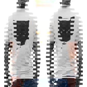 Smoking Cat Y2k Vintage Black Cat Retro 90S Grunge Aesthetic Men's T-shirt Back Print | Mazezy