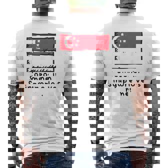 Someone Iningapore Loves Me シンガポール国旗 メンズTシャツ バックプリント - Kawaiitshirt