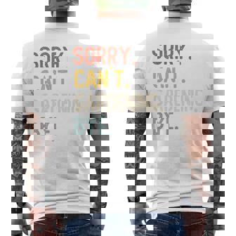 Sorry Can't Gardening Bye 面白いガーデニング愛好家 長袖tシャツ メンズTシャツ バックプリント - Kawaiitshirt