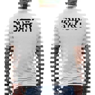 Sorry Das Icho Groß メンズTシャツ バックプリント - Kawaiitshirt