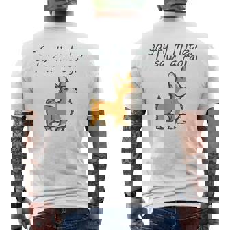 Sorry I'm Late Iaw A Corgi Amante De Los Perros Graciosos Camiseta Hombre Estampado Espalda - Regaloses