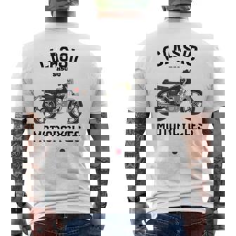 Sr500 ブラック クラシックバイク モーターサイクリスト オートバイ メンズTシャツ バックプリント - Kawaiitshirt