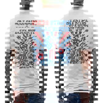 Stars Stripes And Equal Rights 4Th July Patriotic Activist Men's T-shirt Back Print | Mazezy