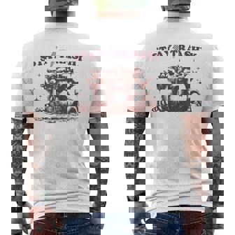 Stay Trashy Raccoon Opossum メンズTシャツ バックプリント - Kawaiitshirt