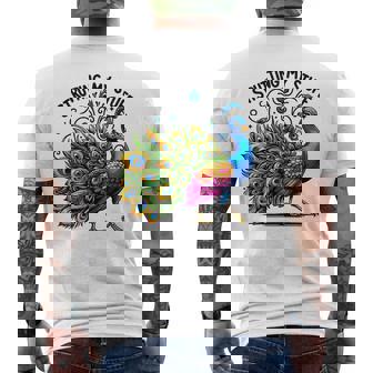 Strutting Mytuff カラフル 孔雀好き メンズTシャツ バックプリント - Kawaiitshirt