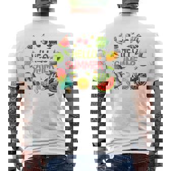 Summeribes ビーチバケーション ハローサマー トロピカル 楽しいデザイン メンズTシャツ バックプリント - Kawaiitshirt