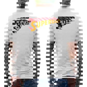 Super Daduperdad uperhero Dad メンズTシャツ バックプリント - Kawaiitshirt