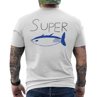 Super Tuna Cute Kpop Trend Men's T-shirt Back Print - Thegiftio UK