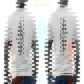 Surf サーフ サーフィン サーフボード サーファー波に乗る ヴィンテージ レトロ メンズTシャツ バックプリント - Kawaiitshirt