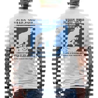 Svalbard ノルウェー ポーラーベア ロングイヤービーン スピッツベルゲン オーロラ メンズTシャツ バックプリント - Kawaiitshirt