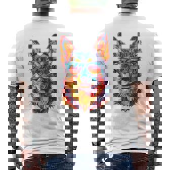 Swedishallhund 犬 モチーフ ペット サングラスwedishallhund メンズTシャツ バックプリント - Kawaiitshirt