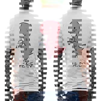 Tea Rex ユーモラスパン。 メンズTシャツ バックプリント - Kawaiitshirt