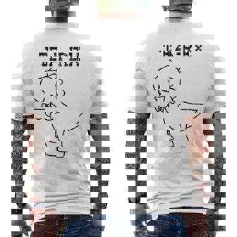 Tea-Rex おもしろドリンクグラフィック メンズTシャツ バックプリント - Kawaiitshirt