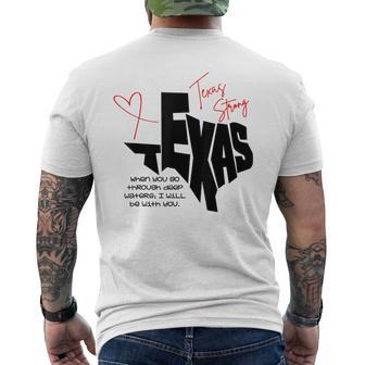 Texas Stronger Than Storm Support Community Pray For Texas Men's T-shirt Back Print - Thegiftio UK