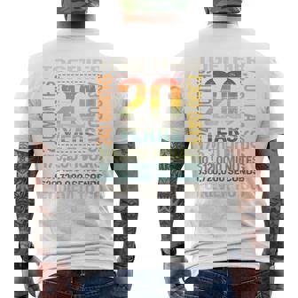 Together 20 Years Forever To Go 結婚20周年記念 メンズTシャツ バックプリント - Kawaiitshirt