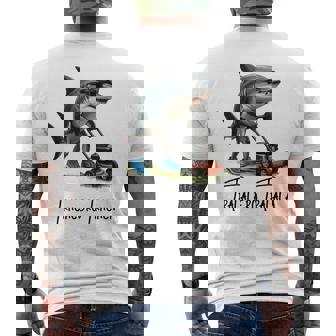 Tralalero Tralala Brain Red hark Meme 長袖tシャツ メンズTシャツ バックプリント - Kawaiitshirt