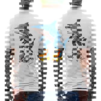 Tralalero Tralala ブレイン レッド ファニー サメ ミーム メンズTシャツ バックプリント - Kawaiitshirt