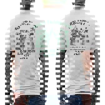 More Trash Can Less Trash Can't Raccoon And Possum Men's T-shirt Back Print - Thegiftio UK