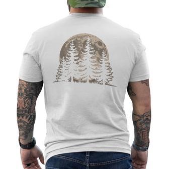 Trees Wildlife Nature Vintage Forest Woods Outdoor Men's T-shirt Back Print - Seseable