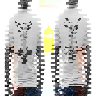 Trompe L'œil スキューバダイビングボトルバック メンズTシャツ バックプリント - Kawaiitshirt