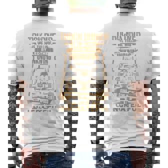 Truck Drivers Fun Truckers トラッキング スカル バックサイド 長袖tシャツ メンズTシャツ バックプリント - Kawaiitshirt