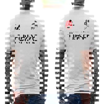 Turkiye トルコ国旗 トルコ オリンピック シューティング チーム スポーツ メンズTシャツ バックプリント - Kawaiitshirt