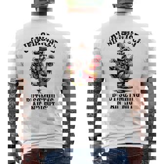Undiagnosed But Something Ain't Right Raccoon Meme Men's T-shirt Back Print - Thegiftio UK