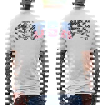 Usa 星条旗 アメリカ国旗 メンズTシャツ バックプリント - Kawaiitshirt