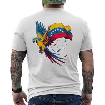 Venezuela 7 Stars Flag With Guacamaya Men's T-shirt Back Print - Thegiftio UK