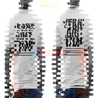 Veterans Against Trump Anti Racism Usa Military Vets America Men's T-shirt Back Print - Monsterry