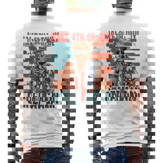 Vintage Make 4Th Of July Great Again Trump Hotdog Men's T-shirt Back Print - Monsterry