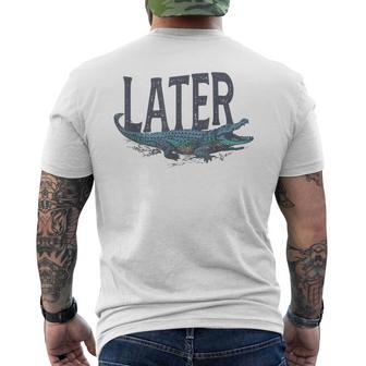 Vintage 90S Retro Distressed Later Gator Alligator Men's T-shirt Back Print - Thegiftio UK