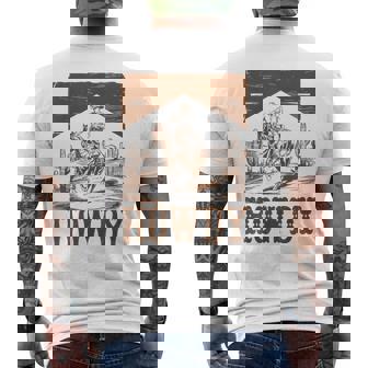 Vintage Cowboy Boys Howdy Southern Western Rodeo Men's T-shirt Back Print - Thegiftio