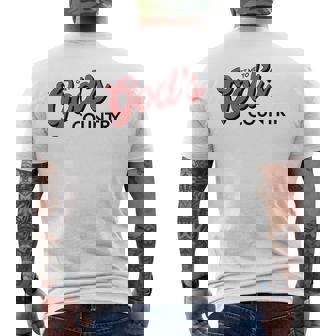 Vintage Get Me To God’S Country Country Hat Men's T-shirt Back Print - Monsterry