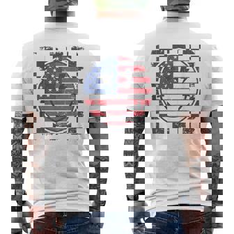 Vintage Happy 4Th Of July Boy Smile Face Retro Usa Flags Men's T-shirt Back Print - Monsterry