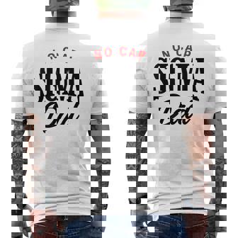 Vintage Skibidi Best Dad No Cap Sigma Dad Father's Day Men's T-shirt Back Print - Monsterry