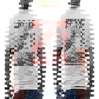 Vintage Ukiyo-E Japonés La Gran Ola De Kanagawa Hokusai Camiseta Hombre Estampado Espalda - Regaloses