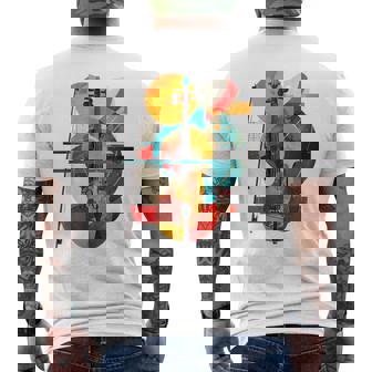 Violín Abstracto Planetas Arte Geométrico Gráficoiolín Camiseta Hombre Estampado Espalda - Regaloses