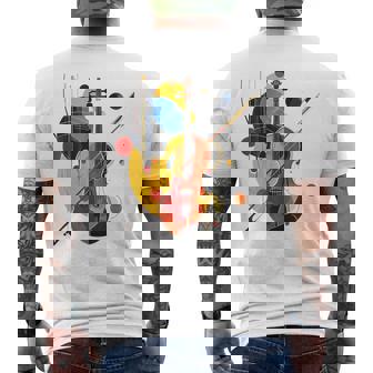 Violín Dibujo Arte Geométrico Abstracto Motivoiolín Camiseta Hombre Estampado Espalda - Regaloses