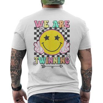 We're Twinning With My Bestie Retro Twin Day Spirit Week Men's T-shirt Back Print - Thegiftio UK