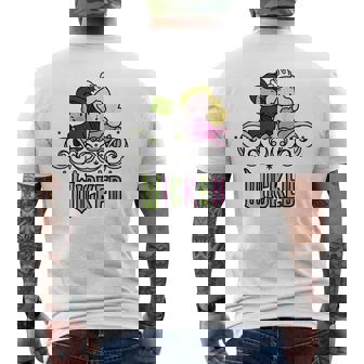 Wicked Elphaba & Glinda Together Playful Cartoon Style Men's T-shirt Back Print | Mazezy