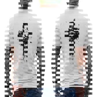 Witchyibes クロス ゴシック 美的 オカルトアート メンズTシャツ バックプリント - Kawaiitshirt